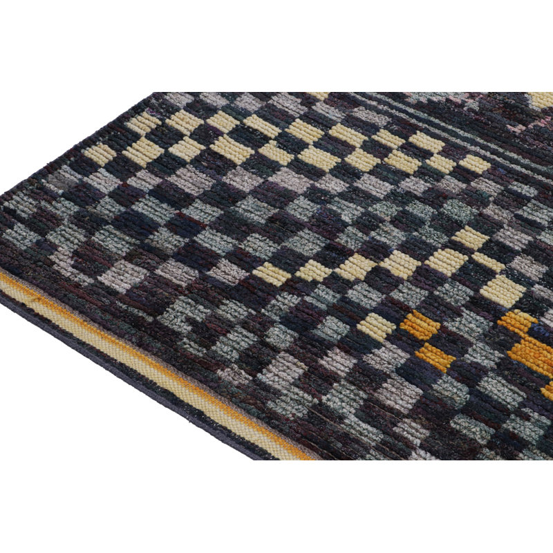 Moroccan Hand Knotted Area Rug, Runner 3' x 8'