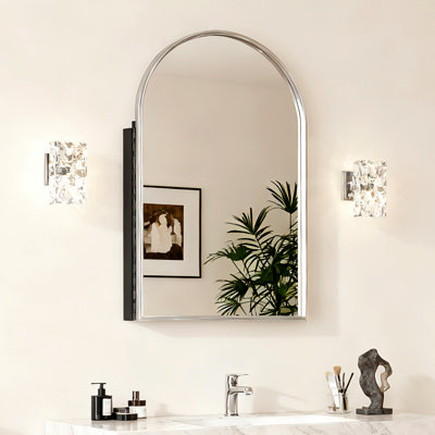 Armoire de salle de bain murale à miroir Arched