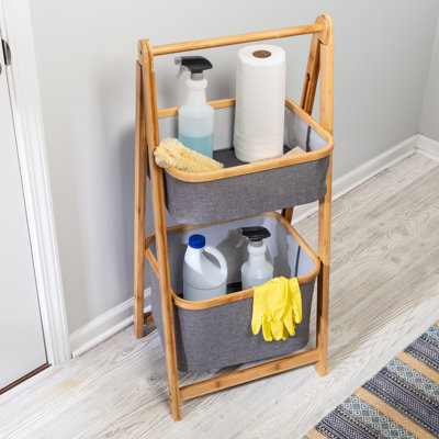 14'' W Solid Wood Shelving Unit