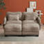 Canapé deux places en chenille avec pouf amovible, coussin lombaire et coussins à ressorts-796094725