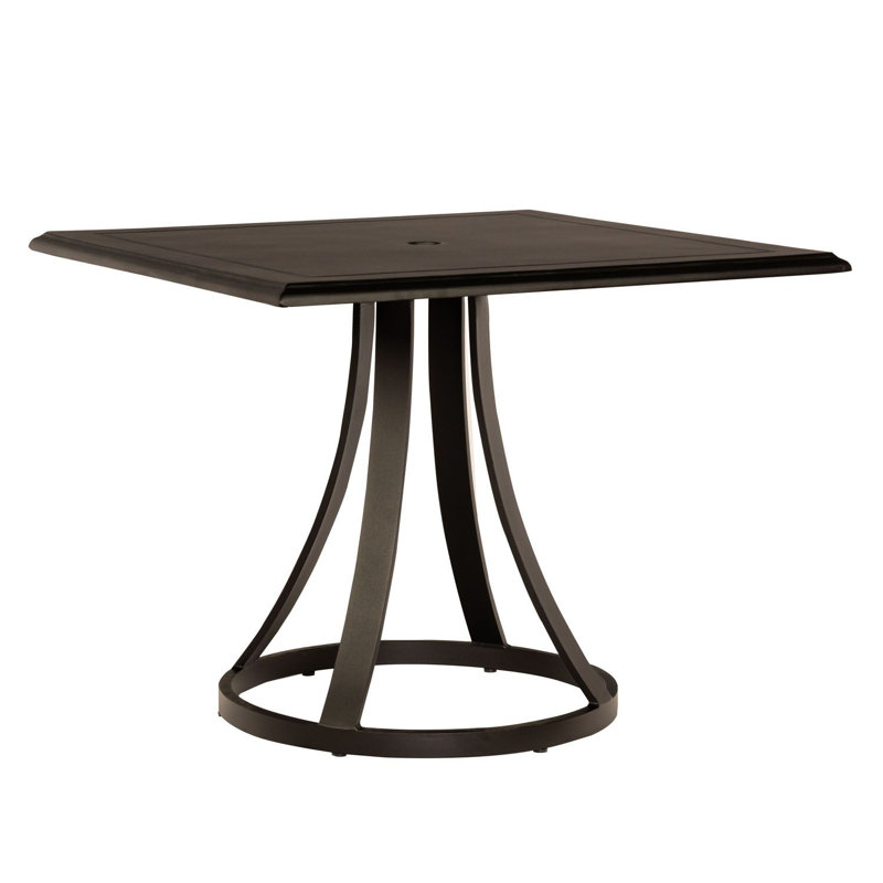 Table carrée avec parasol Bistro, Graphite