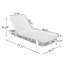 Ensemble de chaise longue Bodhi tissé avec dossier réglable, table d'appoint et coussin-129380599-129380602