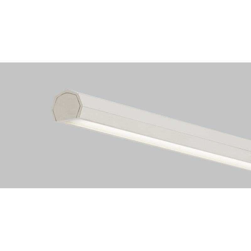 Plural Faceted Picture Light, Polished Nickel, 0.7" H x 30" W x 8.9" D, 20.8