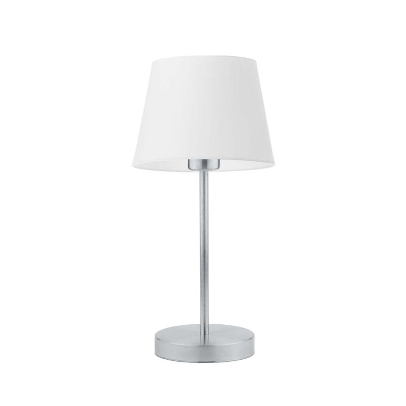 Arsens Metal Table Lamp, Silver, White
