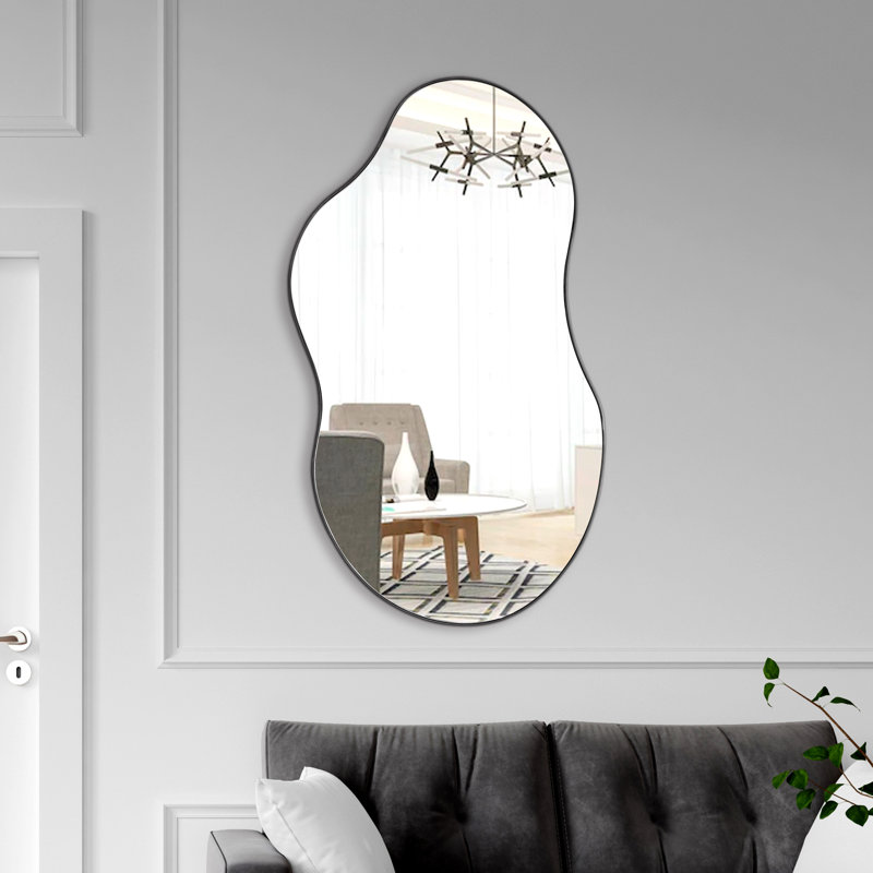 Ashane Asymmetrical Wall Mirror Metal Frame