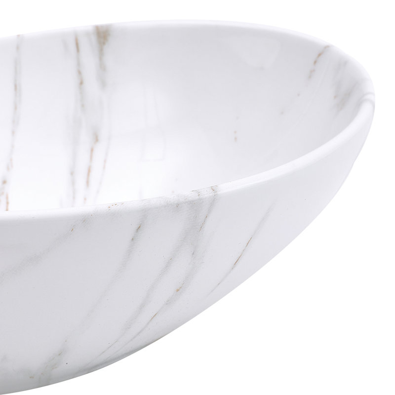 Metro Lane Azahara 415mm L x 335mm W White Ceramic Oval Sink