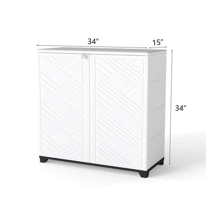 Armoire de rangement en forme de diamant 75 gallons Yardgrace Yardgrace, Blanc