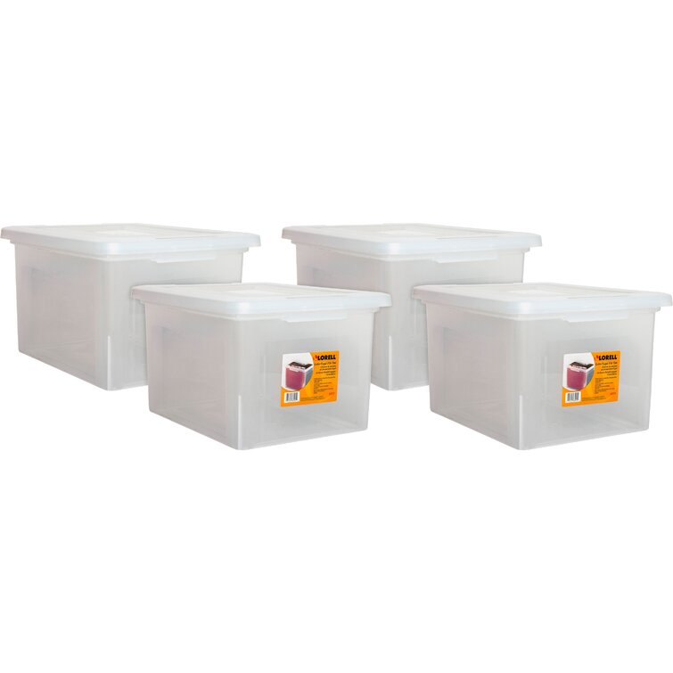 Lorell 6 Deep Storage Bin - Clear