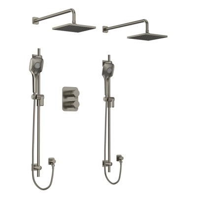 Système de douche thermostatique et à pression équilibrée Fresk ™ 3/4 "avec fonctions multiples, y compris les jets pour le corps