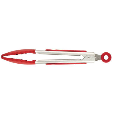 KitchenAid Stainless Steel with Silicone Tipped Tongs Red