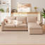 Canapés confortables en tissu chenille, canapé moderne en forme de L pour la maison
