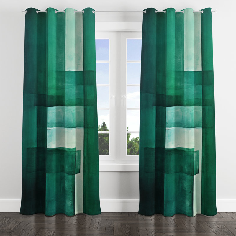 Anahira - Modern Blackout Grommet Curtain - 1 panel, 52" W x 108" L, Silver Grommets