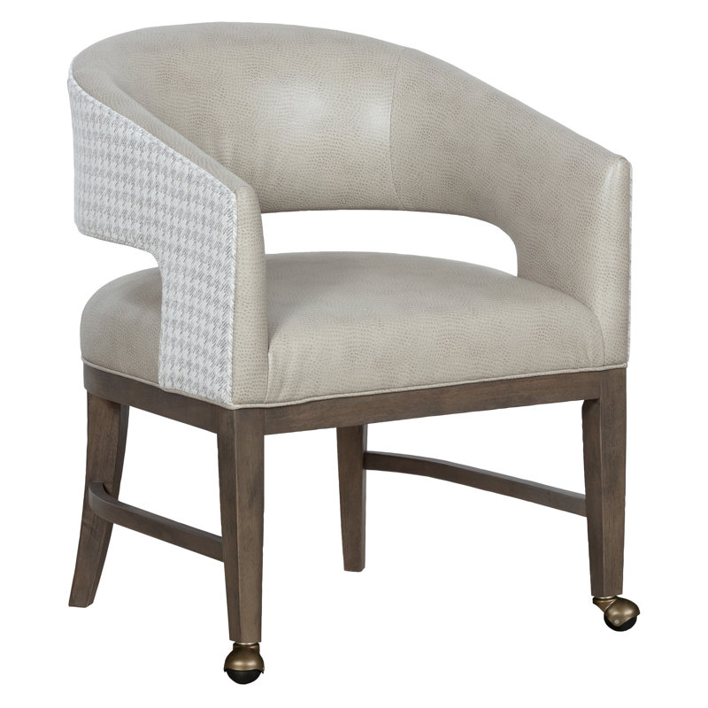 Cleo Leather Grande Arm Chair, Walnut, 1111 Brown Genuine Leather