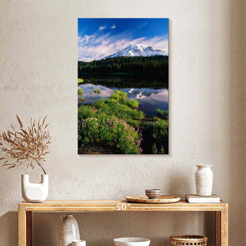 Alvord Mt. Rainier Spring Meadows, H 36 po x l 24 po
