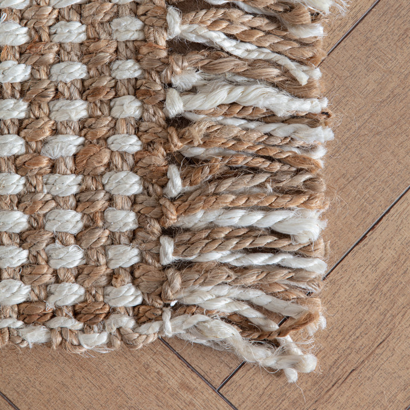 Alastor Ivory/Tan Area Rug, Rectangle 5' x 8'