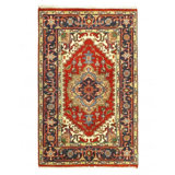 Popkea Oriental Area Rug in Rust