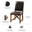 Chaise de salle à manger en similicuir avec support en bois massif Chaise de style industriel: structure et siège pour plus de confort