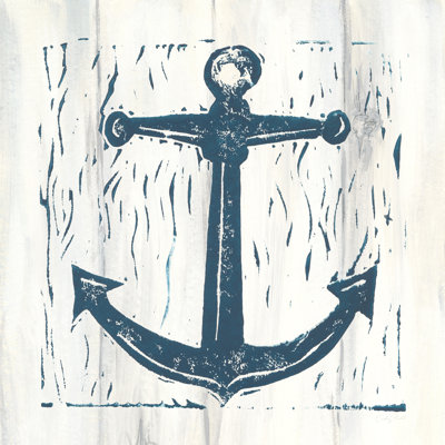 Collage nautique III sur bois blanc