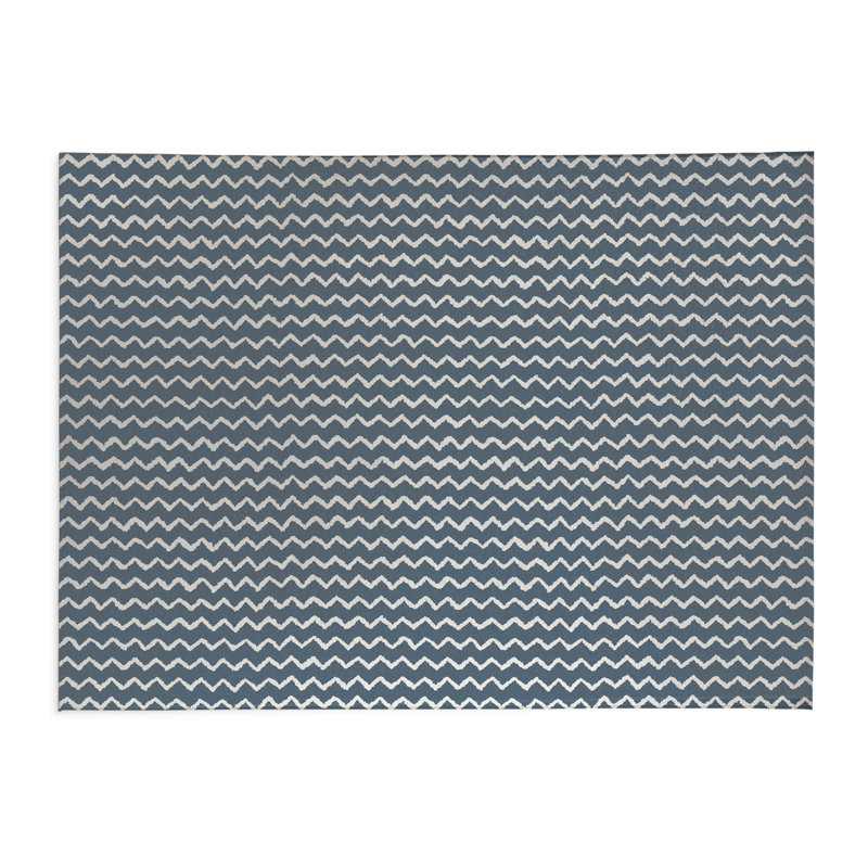 Chevron Wave Non-Slip Outdoor Rug, Rectangle 2' x 3'