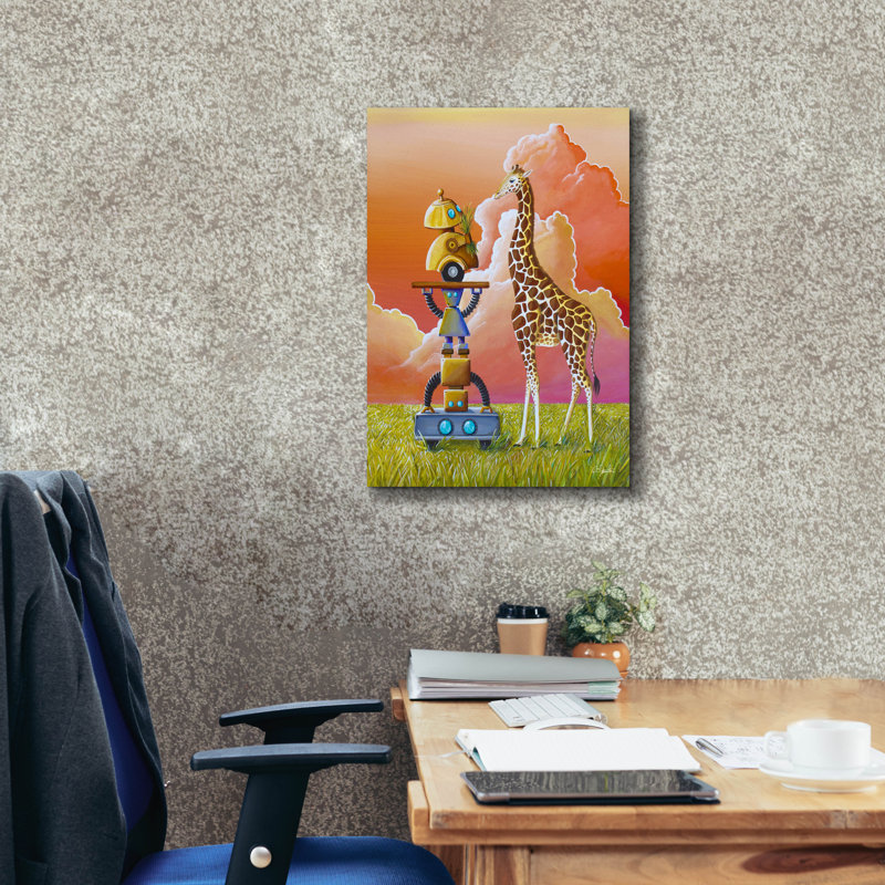 «Robots On Safari» par Cindy Thornton, reproduction d'art sur toile, H 26 po x l 18 po x P 0,75 po