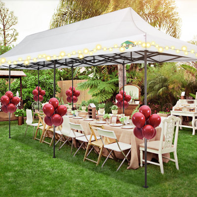 30 Ft. W x 10 Ft. D Metal Pop-up Canopy for Parties 