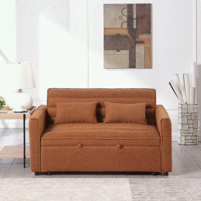 Canapé Soft Boucle avec dossier réglable et 2 coussins de taille