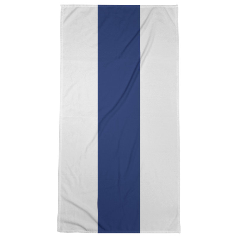 Beach Towel, Ivory/Blue