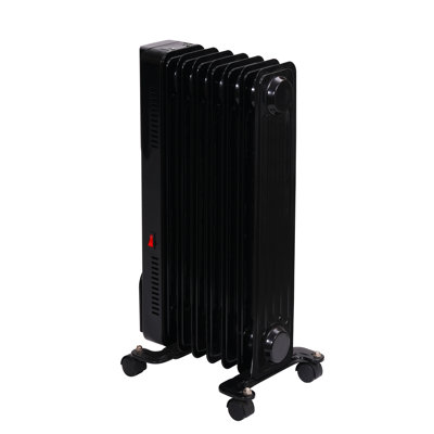 Comfort Glow Electric Oil Filled Radiator Heater, 5120 BTUs, 3 Power Settings, 250 sq ft, Quiet, Safe Space Heater, Thermostat, ETL Listed, 1 Year Warranty, Portable