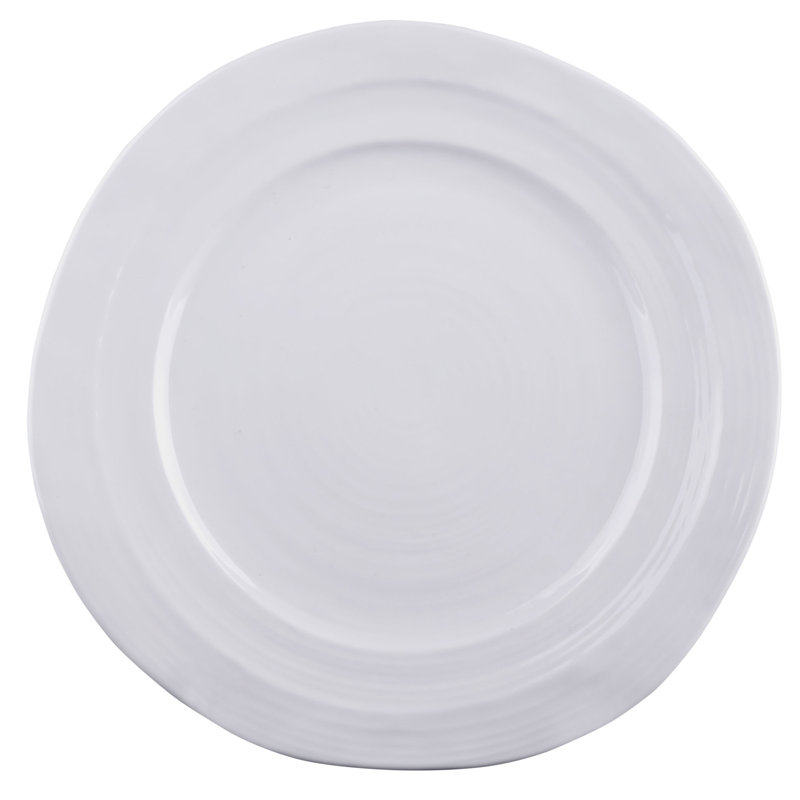 Della Terra Irregular 7.5" Melamine Appetizer Plate, White