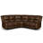 Talley 5 Piece Faux Leather Reclining Sectional with a Drop Down Table Seat-129247840