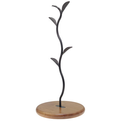 Coffee Mug Holder Tree Rack, Leaf Shaped Tea Cup Mug Holder Stand For Countertop, Coffee Bar Accessory & Kitchen Home Organizer, (Gold)