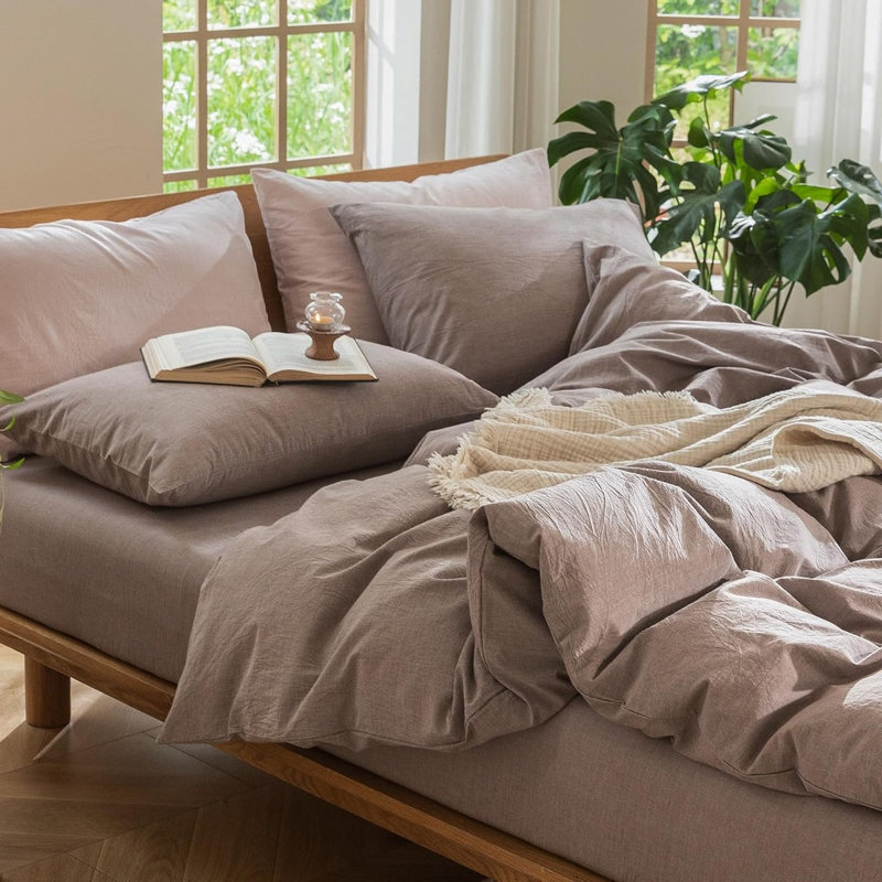 Ensemble de housse de couette Bedding, Brun