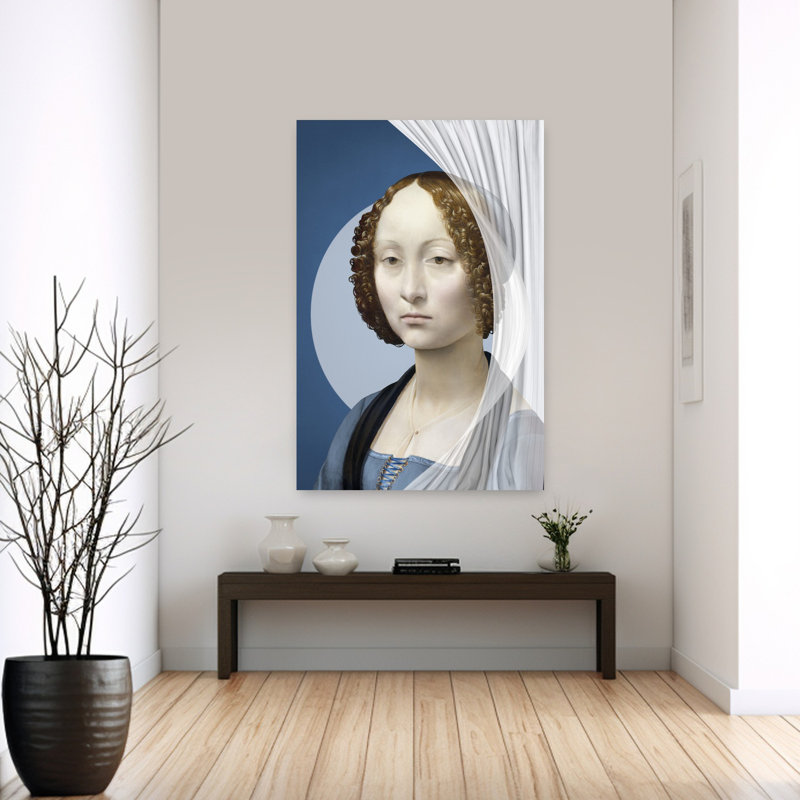 Ginevra De 'Benci - Moderned Art Classic Modern Contemporary Portrait Art mural, H 60 po x l 40 po