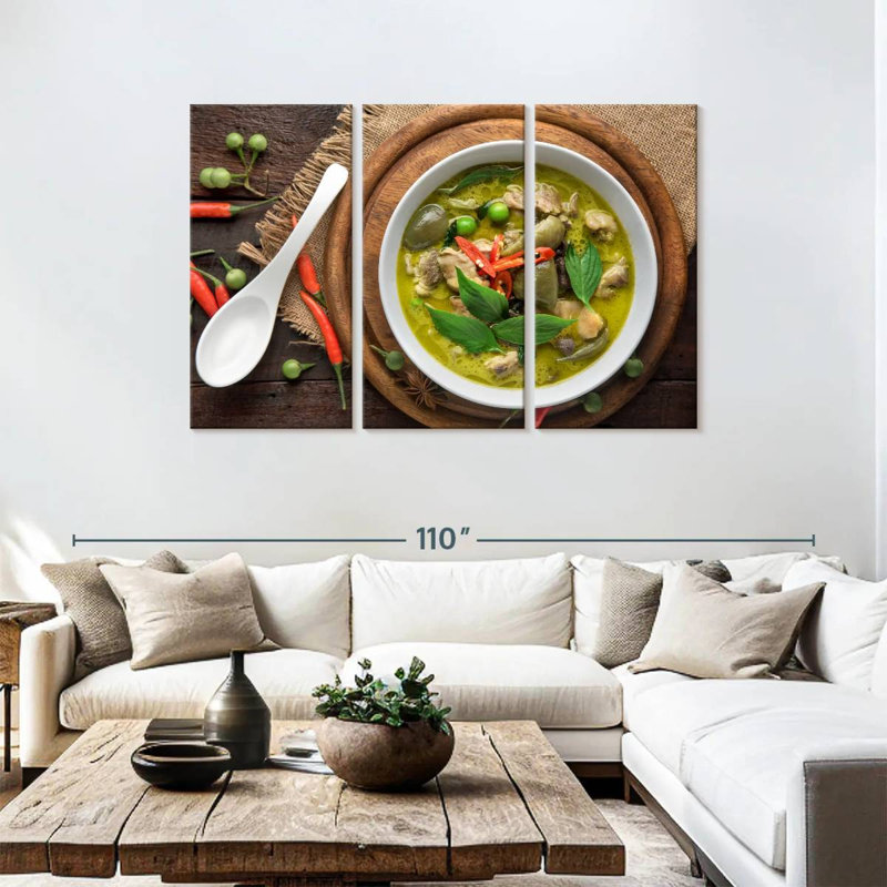 Yarlin Thai Green Curry, 48" H x 74" W