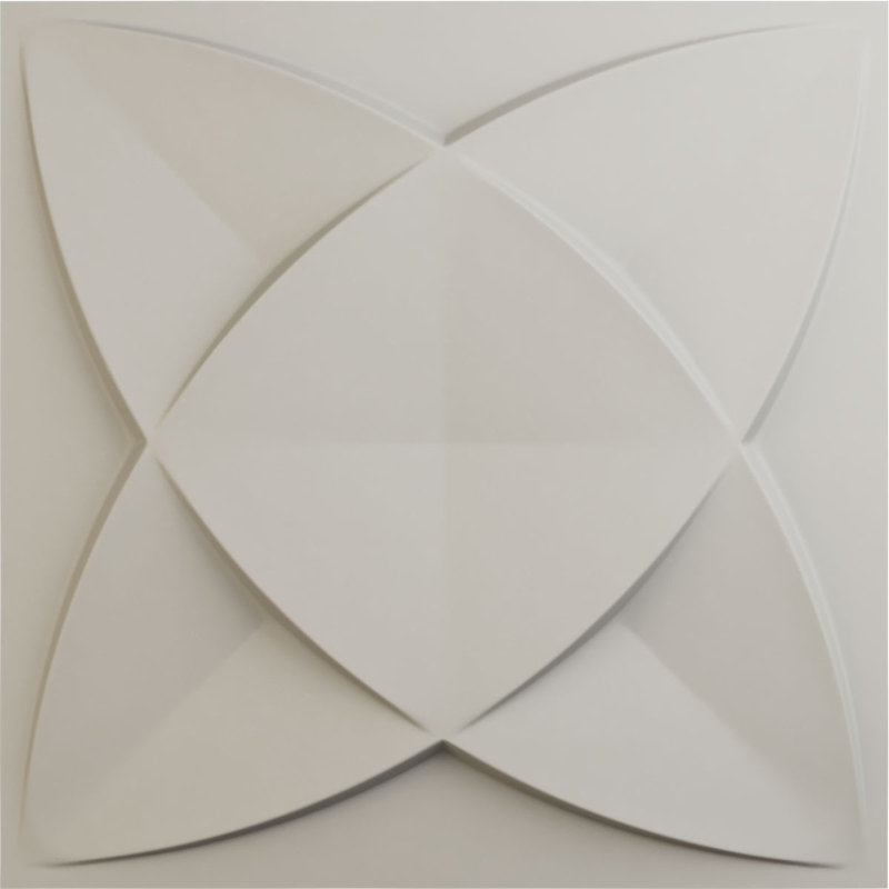 Panneau mural 3D 19,63 po WPSW (paquet de 12), Blanc fleur satiné