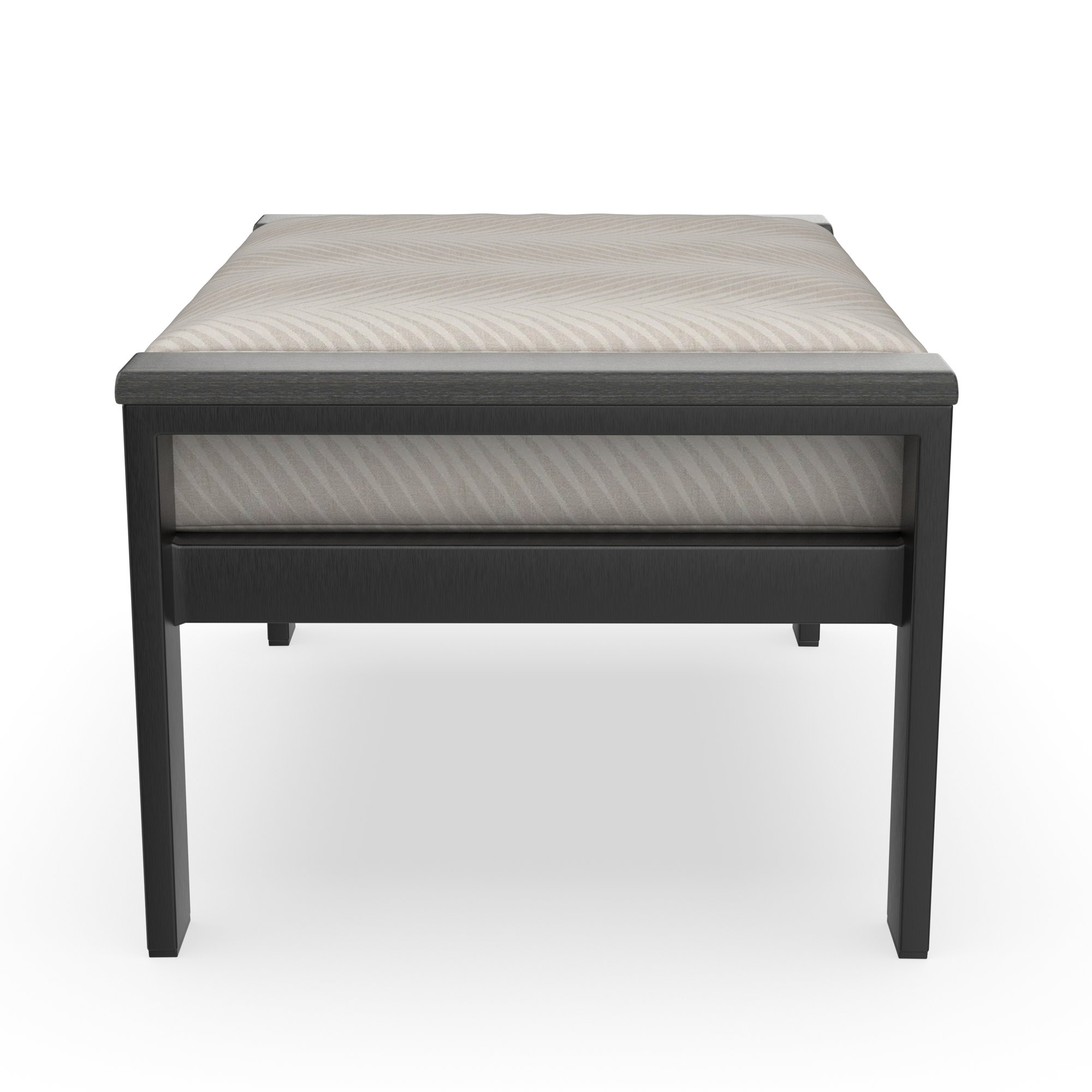 Townsend Outdoor Ottoman with Sunbrella Cushions, Cloud Out Cloud