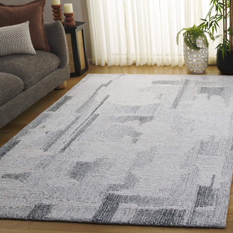 Harvest Hand Tufted Wool Abstract Indoor Rug, Rectangle 5' x 8'