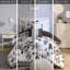 Édredon simple / simple TG et taie décorative - imprimé floral, oreiller simple