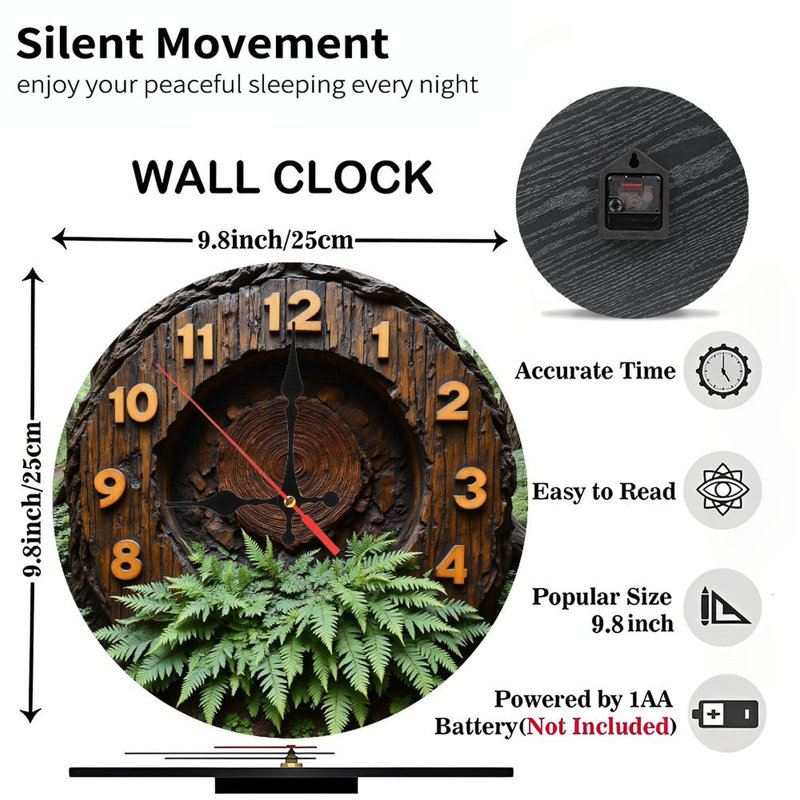 Horloge murale en bois