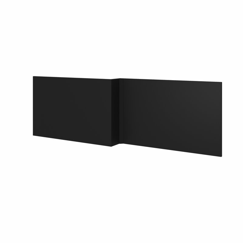 Modern Bathroom MDF Wooden Bath 1700Mm L Shape Front Panel, Matt Black
