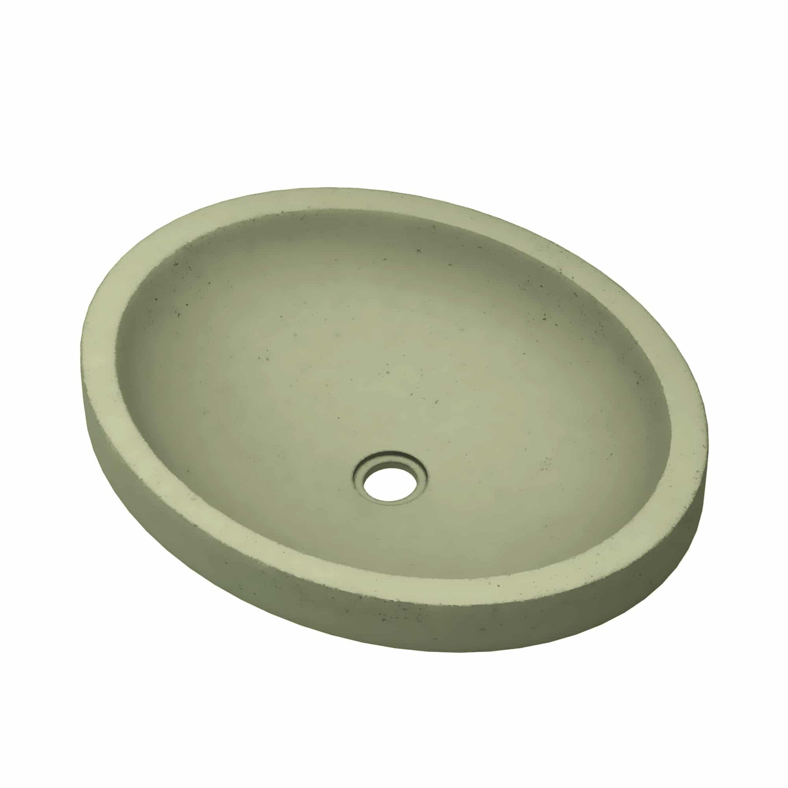 NativeStone Tolosa Oval Concrete Sink, Sage
