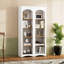 Armoire de rangement de salle de bain H 72 "avec tablettes réglables, bibliothèque, armoire de chambre blanche-265259922