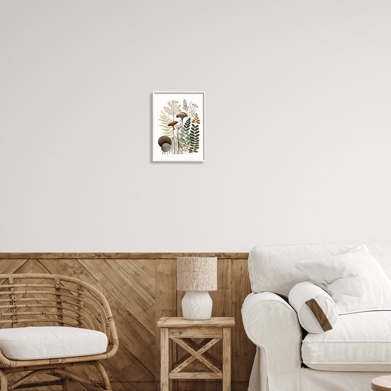Earthy Woodland Botanicals White Framed Art Print, 11 x 14
