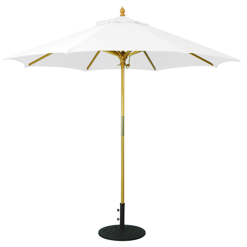 Nadasha 108'' Market Umbrella, White Suncrylic 