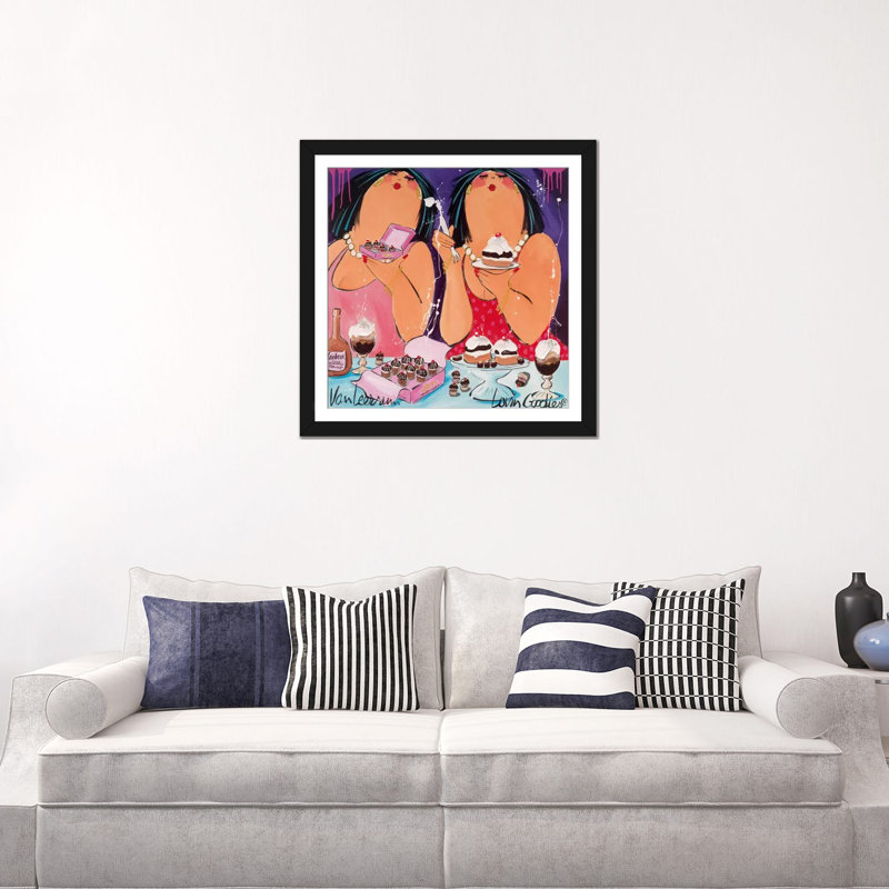 «Lov'in Goodies» par El van Leersum, impression sur toile tendue, H 16 po x l 16 po x P 1 po, Papier d'art encadré noir
