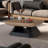 Ancient style minimalist square coffee table