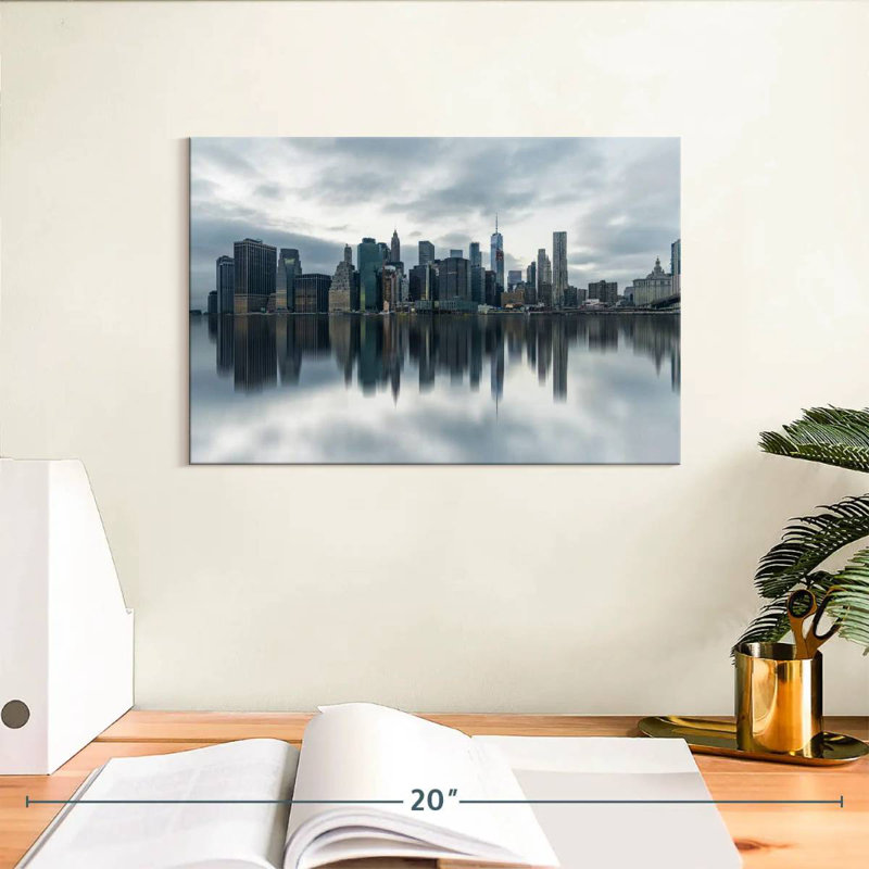 Sireci New York Skyline Reflection, 8" H x 12" W