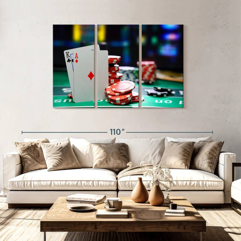 Senne Casino Game Table, 48" H x 74" W