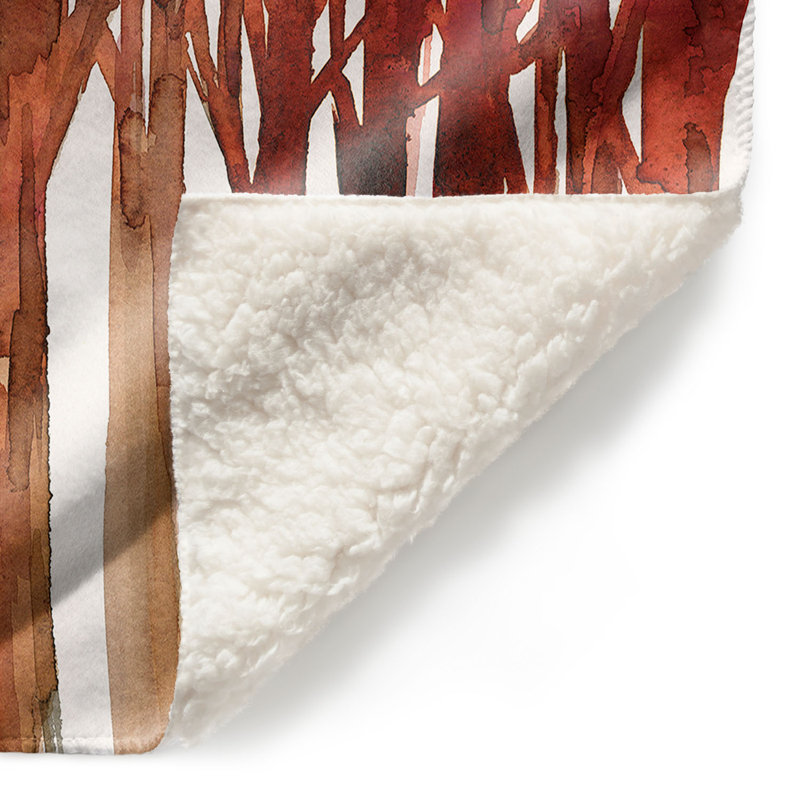 Couverture sherpae 4 douce tree impressions, l 51 po x L 60 po