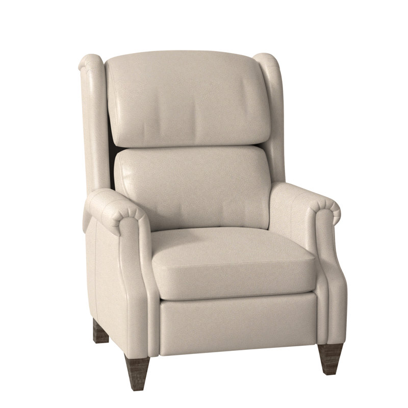Walsh Recliner, Aline Fumo Genuine Leather, Manual, Cobblestone